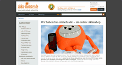 Desktop Screenshot of akku-monster.de